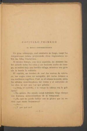 Capítulo primero - El barco contrabandista
