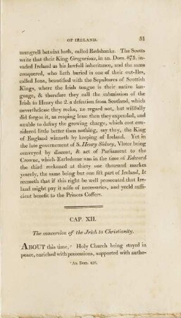 Cap. XI. The conversion of the Irish to Christianity