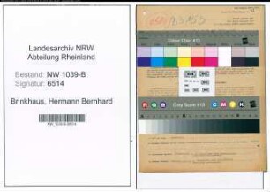 Entnazifizierung Hermann Bernhard Brinkhaus , geb. 19.04.1894 (Geschaeftsfuehrer)