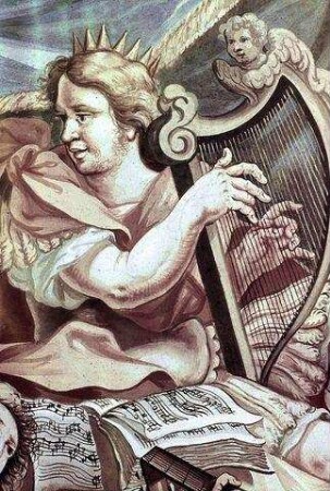 König David spielt Harfe