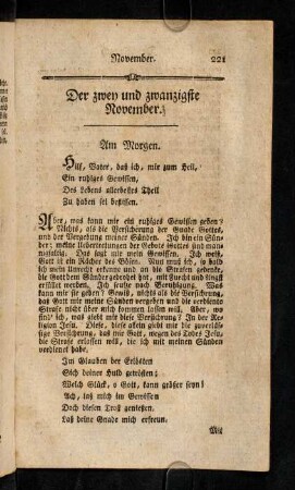 221-232, Der zwey-vier und zwanzigste Novmeber.