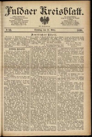 Ausgabe vom Montag, den 21. März 1898.