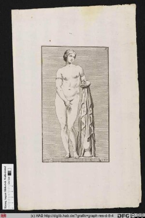 Darstellung der nackten Venus nach einer antiken Statue.