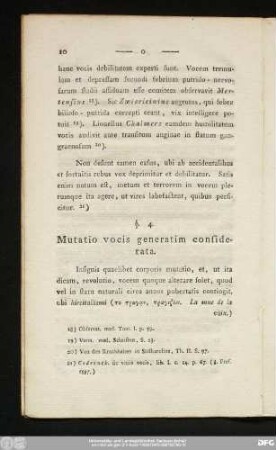 §. 4. Mutatio vocis generatim considerata.