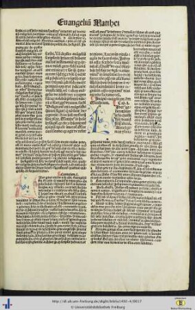 Evangelium secundum Mattheum cum postilla
