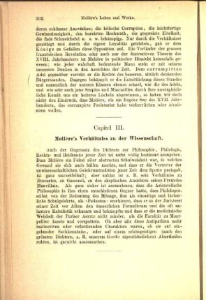 Capitel III. Molière's Verhältniss zu der Wissenschaft.