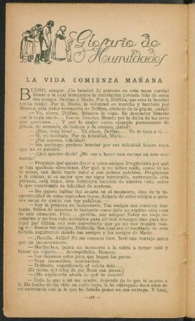 Glosario de humildades - La vida comienza mañana