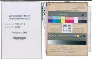 Entnazifizierung Else Phlippen , geb. 09.09.1913 (Einzelhaendlerin)