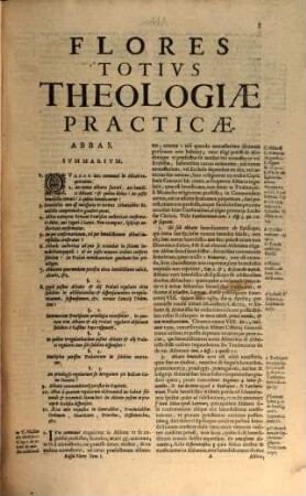P. F. Eligii Bassaei Ordinis FF. Minorum S. Farncisci Capucinorum Prouinciae Gallobelgicae Flores Totivs Theologiae Practicae Tum Sacramentalis, tum Moralis, 1