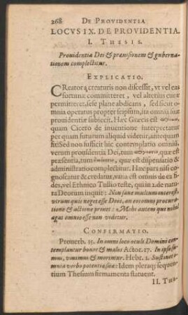 Locus IX. De Providentia.