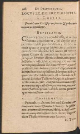 Locus IX. De Providentia.