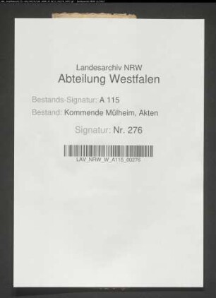 Pachtregister der Kommende Waldenburg.