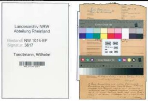 Entnazifizierung Wilhelm Toedtmann , geb. 00.00.0000 (Jurist)