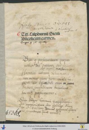 Titelblatt mit handschriftlichen Ergänzungen