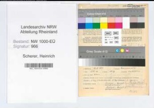 Entnazifizierung Heinrich Scherer, geb. 10.05.1909 (Lehrer)