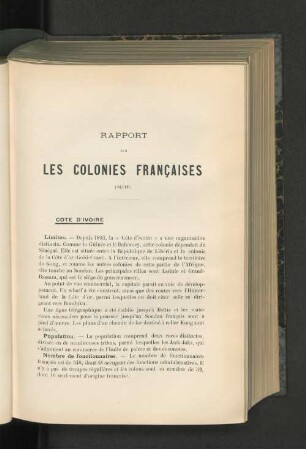 Rapport Sur Les Colobnes Francaises.