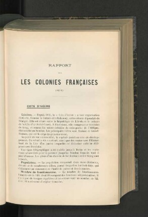 Rapport Sur Les Colobnes Francaises.