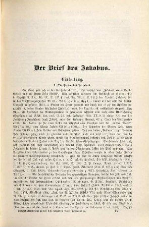 Die katholischen Briefe (Briefe des Jakobus, Petrus, Judas und Johannes) : Ausgelegt von Karl Burger und D. E. Chr. Luthardt