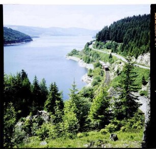 Schluchsee: Blick auf den See vom Alexanderweg [mit Zug]