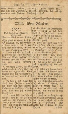 XXIII. Vom Glauben