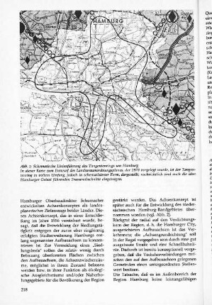 Schematische Linienführung des Tangentenum Hamburg