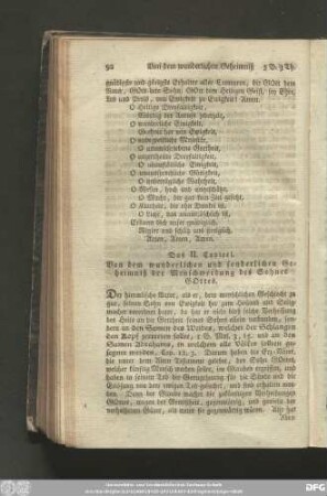 Das II. Capitel. Von dem wunderlichen und sonderlichen Geheimniß der Menschwerdung des Sohnes Gottes.