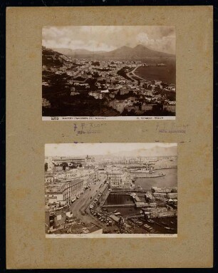 Volmero und Santa Lucia, Neapel: Blick auf die Stadt und den Vesuv und den Hafen