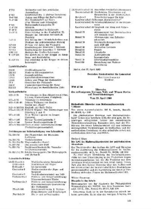 Hinweise des volkseigenen Verlages Volk und Wissen Berlin auf Neuerscheinungen : 47/60 vom 19. April 1960 ; [Weisungen und Mitteilungen]