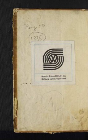 [Beschafft aus Mitteln der Stiftung Volkswagenwerk]