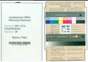 Entnazifizierung Peter Stamm , geb. 20.11.1899 (Arbeiter)
