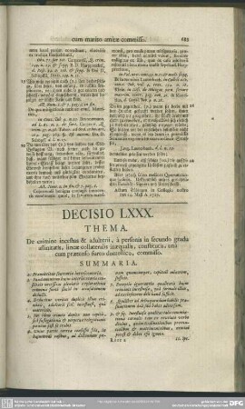Decisio LXXX. De crimine incestus & adulterii, a personis in secundo gradu affinitatis, lineae collateralis inaequalis, constitutis, una cum praetenso furto domestico, commisso