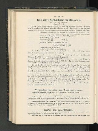 Eine grobe Verfälschung von Zitronenöl.