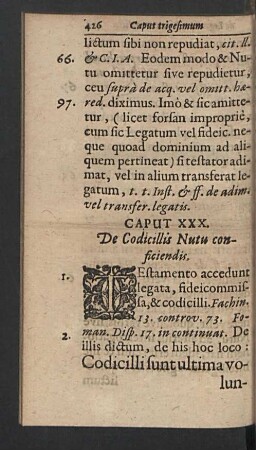 Caput XXX. De Codicillis Nutu