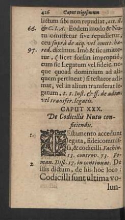 Caput XXX. De Codicillis Nutu