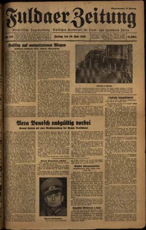 Ausgabe vom Freitag, den 30. Juni 1939.