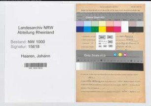 Entnazifizierung Johann Van Haaren, geb. 03.12.1889 (Telegrafenfuehrer)
