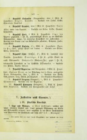 V. Australien nebst Ozeanien