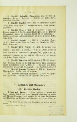 V. Australien nebst Ozeanien
