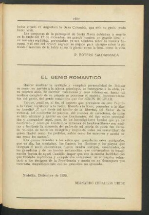 El genio romántico