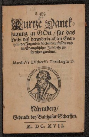 Holzschnittporträt: Martin Luther
