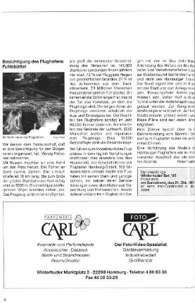 Besichtigung des Flughafens Fuhlsbüttel