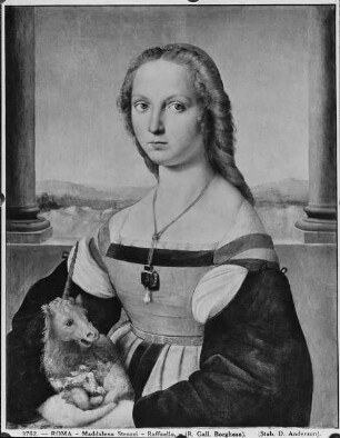 Dame mit Einhorn (Maddalena Strozzi?)