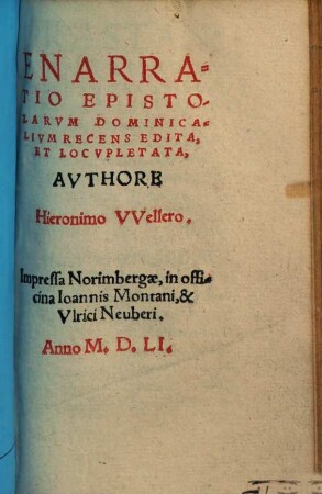Enarratio epistolarum dominicalium