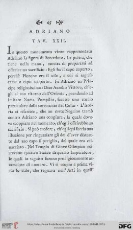 Adriano Tav. XXII