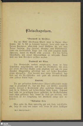 Fleischspeisen