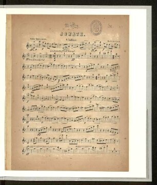 Sonate. Violine.