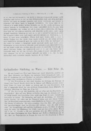 Livländischer Städtetag zu Wave. - 1514 Febr. 25.