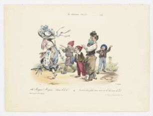 Ah! Mayeux! Mayeux!! chian li li li!, aus: "La caricature: revue morale, judiciaire, littéraire, artistique, fashionable et scénique", Paris 1831