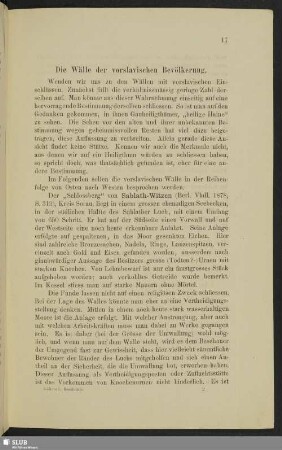 I. Die Wälle der vorslavischen Bevölkerung