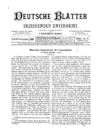 Staatliche Organisation der Jugendpflege : (Fortsetzung)